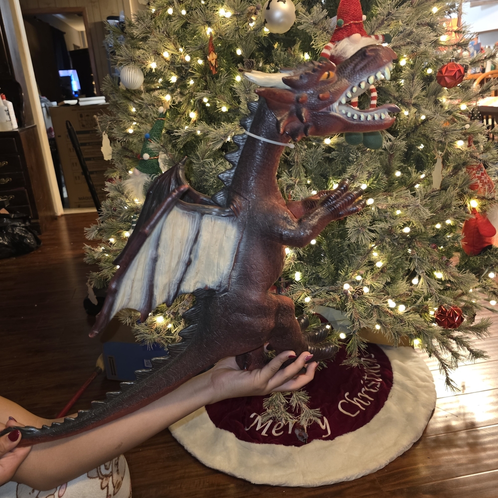 Red and Cream Dragon Figurine